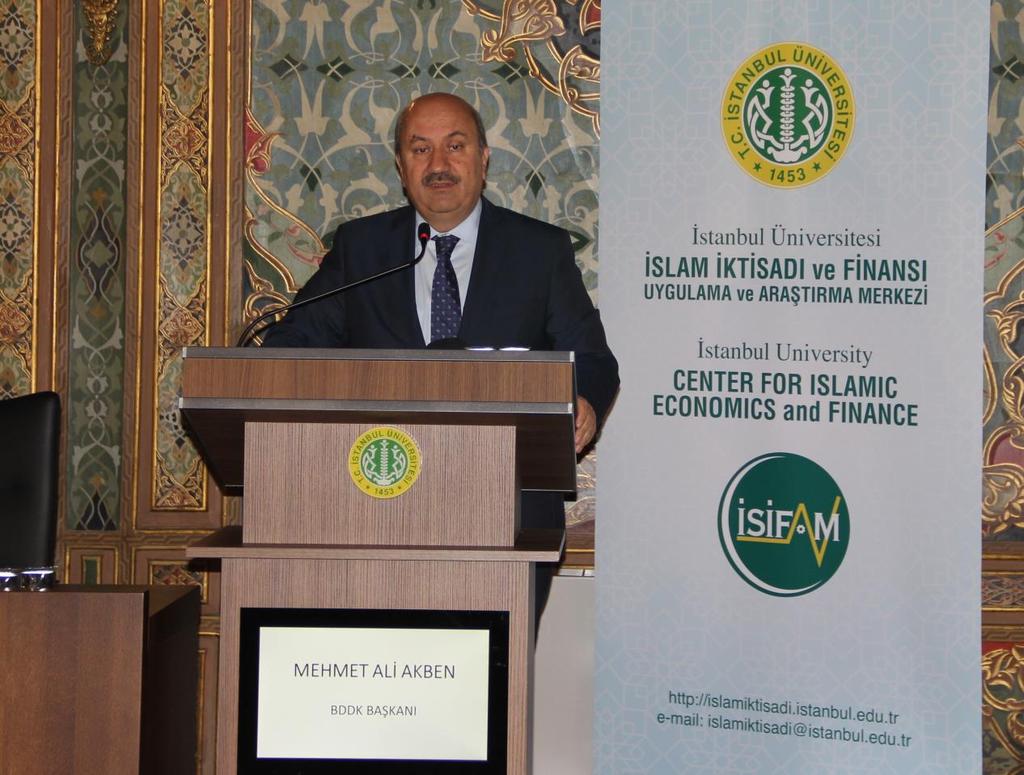 Türkiye de Faizsiz Finans Sektörü için Yasal Çerçeve konulu sempozyumda konuşma yapan BDDK Başkanı Mehmet Ali Akben, geçmiş yıllardan günümüze faizsiz finans sektörüne ilişkin yapılan çalışmalara