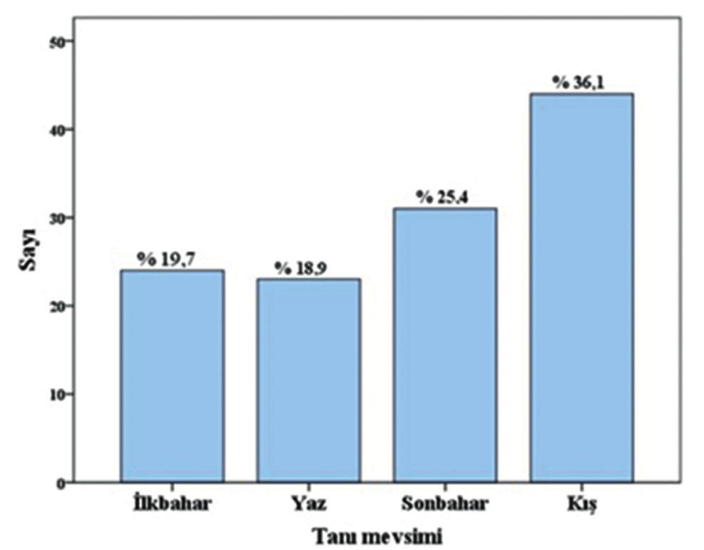 C-peptid ortalamaları benzerdi (p>0,05) (Tablo I). Bilinç bulanıklığı ve artmış solunum hızı saptanan olguların sıklığı ağır DKA da anlamlı olarak yüksekti (p<0,05) (Tablo I).