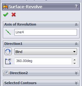 1.2. Döndürerek Yüzey OluĢturma (Revolved Surface) Ġki boyutlu nesneleri bir eksen etrafında döndürerek yüzey model oluģturmak için kullanılan komutudur.