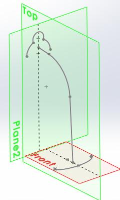 Farklı açıdaki düzlemlerde çizilmiģ iki profil Centerline Parameters