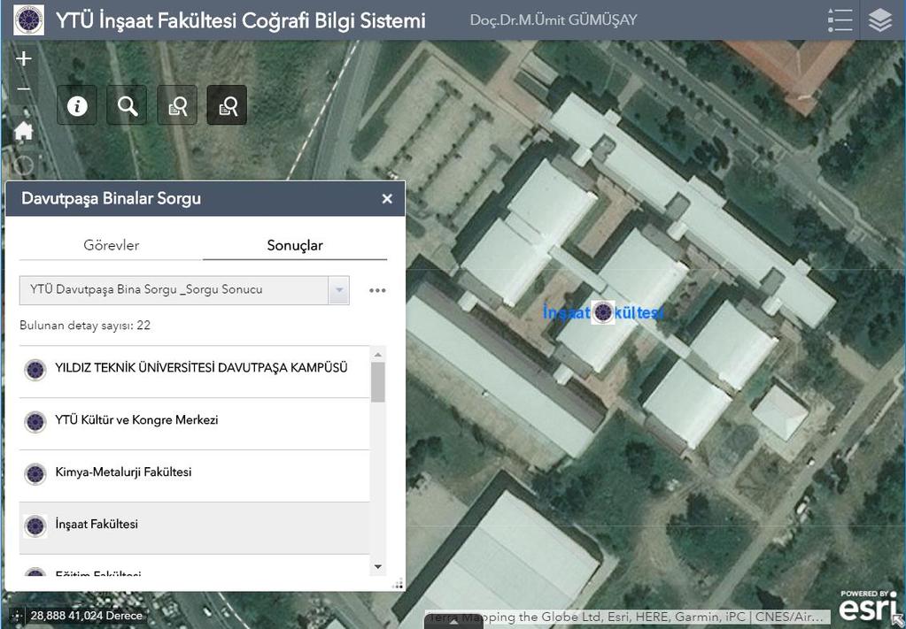 Web Tabanlı Coğrafi Bilgi Sistemi YTÜ İnşaat Fakültesi Uygulaması 4. Uygulama 4.1 Projenin İnternet Ortamından Servise Sunulması ArcGIS v10.