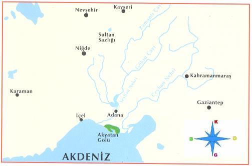 Çalışma Alanının Tanıtılması Şekil 1. Akyatan Lagünü İdari olarak Adana ilinin Karataş ilçesi sınırları içerisinde yer almaktadır. Tipik bir alüvyal gölüdür.