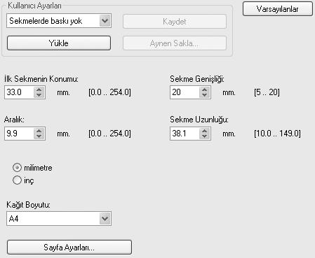 ÇIKINTILI KAĞIDIN ÇIKINTILARINA METİN YAZDIRMA (Çıkıntı Yazdırma) Bu fonksiyon, çıkıntı kağıdının çıkıntıları üzerine metin yazdırmak için kullanılır.