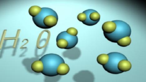 Şekil 4. Moleküler yapıya sahip H2O molekülü üç boyutlu gösterimi Kovalent Bağlar: Çalışmada atomlar arası bağlarla ilgili çeşitli animasyonlara yer verilmiştir.