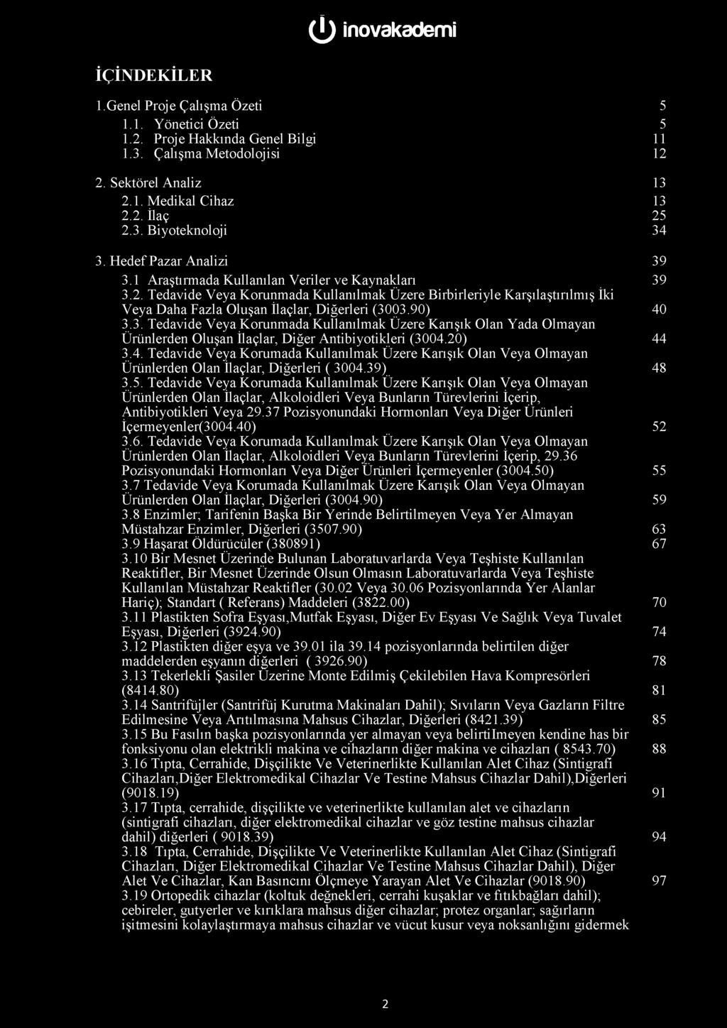 90) 3.3. Tedavide Veya Korunmada Kullanılmak Üzere Karışık Olan Yada Olmayan Ürünlerden Oluşan İlaçlar, Diğer Antibiyotikleri (3004.