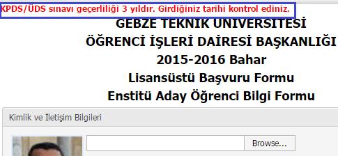 BELGELERİN ONLİNE YÜKLENMESİ Sisteme yükleyeceğiniz tüm belgelerin.jpeg,.doc veya.pdf formatında olması gerekmektir.