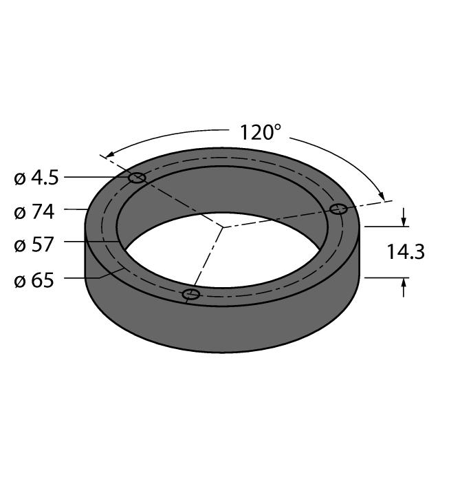 for inductive encoders Ri-EQR24 P1-Ri-EQR24 1590972 Stainless steel adapter sleeve for connection to Ø 20 mm shafts P3-Ri-EQR24 1590973 Stainless steel