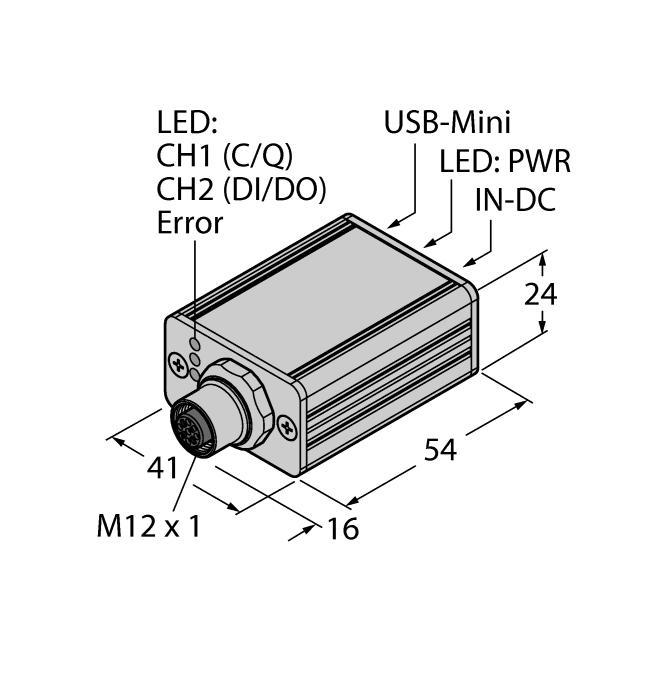 sınıfı USB-2-IOL-0002 6825482 Entegre USB bağlantı noktalı IO-Link Master 7 / 7 Hans Turck