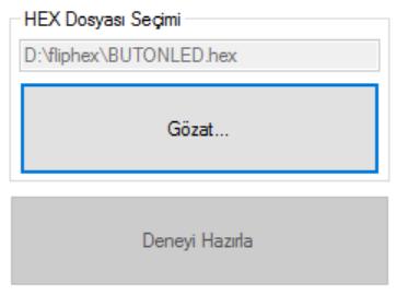 Kullanıcı bu deney listesinden istediği bir deneyi seçebilir. Seçilen deney mavi barla renklenir. Şekil 6.11. Hazır deney kullanacağım seçimi 6.1.4.