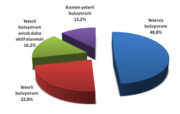 İsrail in son Gazze saldırısı karşısında Türkiye Cumhuriyeti hükümetinin diplomatik ataklarının yeterli bulunma durumu Frekans Yüzde Geçerli Yüzde Yetersiz buluyorum 845 44,4 48,8 Yeterli buluyorum