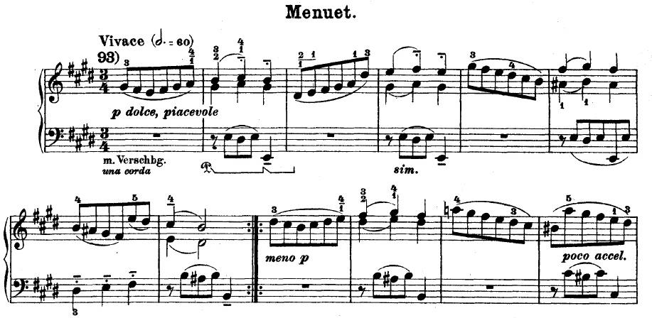 Örnek 12-Bach, BWV 817,6. Fransız Süiti, Menuet. http://imslp.