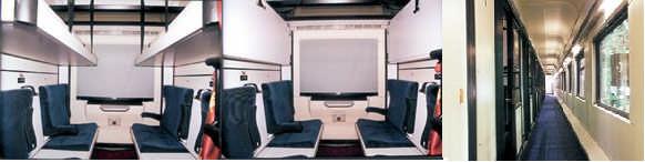 Yataklı Vagonlar Resim 2.3: Kuşetli yolcu vagonu iç görünüşü Gece boyu yolculuk yapıldığında yolcuların oturarak veya yatarak seyahat etmelerini sağlayacak şekilde kompartımanlı olarak yapılmışlardır.