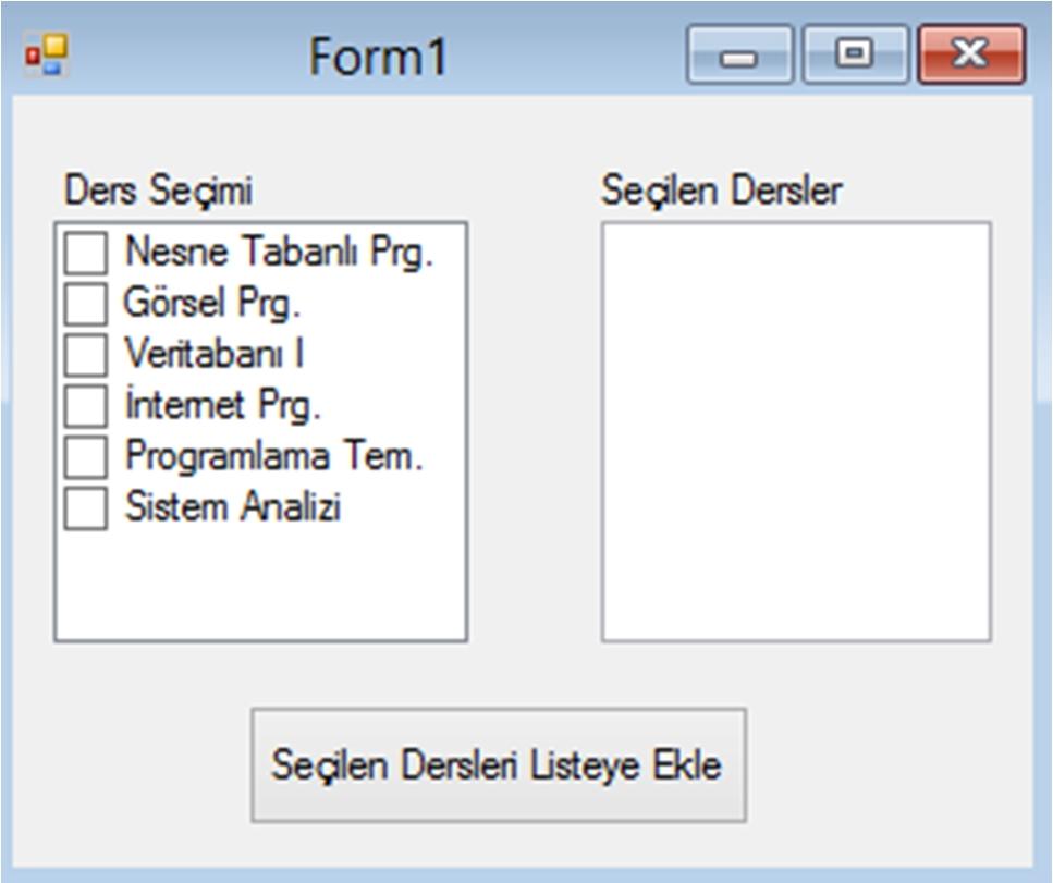 Nesne Tabanlı Programlama I (C#) Ders Notu S.Ü.