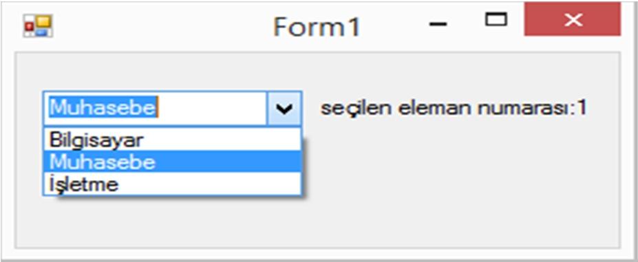 DropDownList: Aşağı doğru açılan fakat kullanıcı tarafından giriş yapılamayan ComboBox oluşturulur.