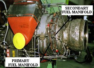 Resim 1.6: Eski tip motorlarda kullanılan ikili manifold 1.2.7. Yakıt Nozulları (Fuel Nozzles) Yakıt kontrol ünitesinde (FCU) ölçülendirilmiģ yakıtı yanma odasına gönderir.