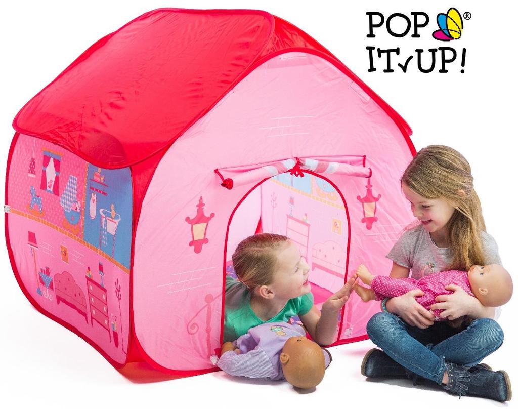 Pop It Up Bebek Evi Oyun Çadırı - Kolay Kurulum Oyun çadırının tabanı oyun evi olarak tasarlanmıştır, Hem de bu çadırı kurmak ve toplamak çok kolay. 30 saniyede çadırı kurabilir ve toplayabilirsiniz.