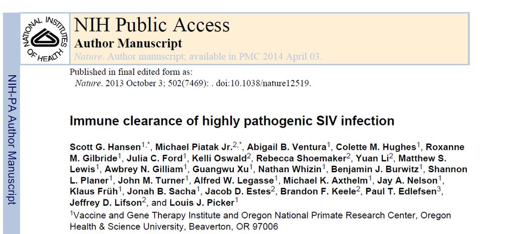 SIV-protein ekspresse eden RhCMV vektör kökenli aşı ile aşılanan rhesus makaklar SIVmac239 ile (intrarektal, intravajinal, IV)