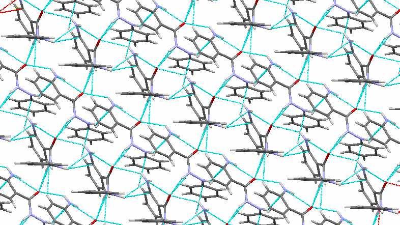 Şekil 3.43 N-(2-Amino-benzoil)-N -fenil hidrazin (C11) bileşiğinin kristal yapısının rtep gösterimi Şekil 3.