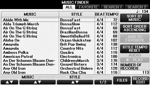 3 Tarzı, sol elinizle akorları, sağ elinizle de melodiyi çalarak çalın (sayfa 59). Kayıtları (panel ayarlarını) Yamaha web sitesinden indirip bu enstrümana yükleyebilirsiniz (sayfa 93).