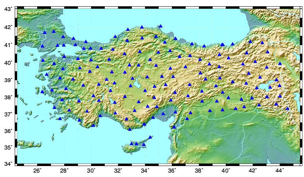 merkezlerde düzeltme parametreleri hesaplanarak arazideki kullanıcılara aktarılmaktadır. Gerçek Zamanlı Kinematik düzeltme verileri RTCM3.