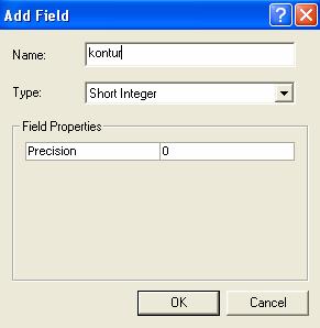 Açılan Field penceresinden yeni eklenen veri türünün adı ve sayısal özelliği belirlenir. Şekil 6.19: Add Field penceresi Şekil 6.