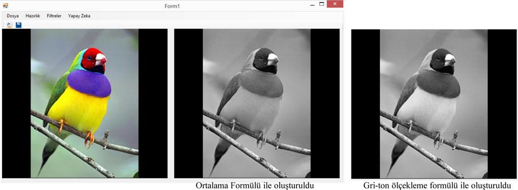 int GriDegeri = Convert.ToInt16(OkunanRenk.R*0.299 + OkunanRenk.G*0.587 + OkunanRenk.B*0.114); //Gri-ton formülü R = GriDegeri; G = GriDegeri; B = GriDegeri; DonusenRenk = Color.
