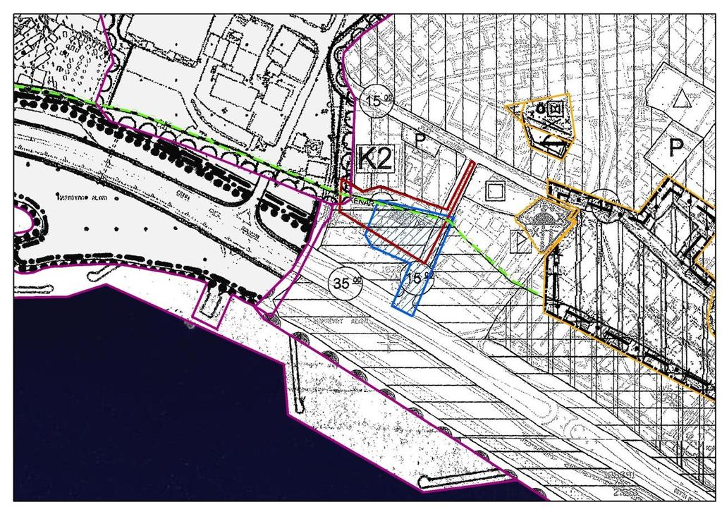 KIYI KENAR ÇİZGİSİ Meri 1/5000 ölçekli plan durumu Kartal İlçesi, Orhantepe Mahallesi, 2511 ada 321 parselin kıyı kenar çizgisinin kara