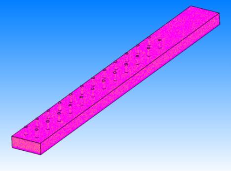 Altı sıralı model için sınır şartları Re D(m) ν (m 2 /sn) V (m/sn) H (mm) 14x10 3 9,526 x10 3 1,511 x10 4 22,20 12,7 18x10 3 9,526 x10 3 1,511 x10 4 28,55 12,7 27x10 3 9,526 x10 3 1,511 x10 4 42,82