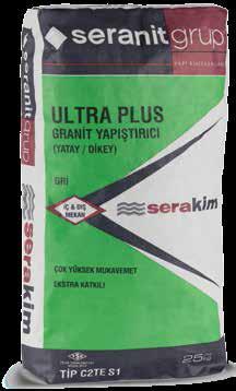 ULTRA PLUS PORSELEN YAPIŞTIRICI ESNEK - İÇ & YATAY & DÜŞEY CTES1 KULLANIM ALANI & ÖZELLİKLERİ Kayma özelliği azaltılmış, ilave özelliklerle geliştirilmiş, açık bekletme süresi uzatılmış, elastik,