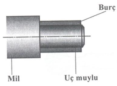 Taraklı Muylu 2.4. Yataklar Şekil 2.16 Muylular Milleri muylu kısımlarından destekleyen, radyal ve eksenel yükleri karşılayan, minimum sürtünme ve maksimum taşıma kapasitesine sahip elemanlardır. 2.4.1. Tanımı, Önemi ve Çeşitleri Makinede hareket iletmek için kullanılan miller mutlaka yataklanmalıdır.