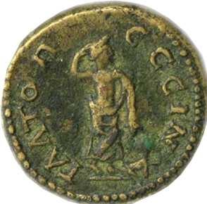 :(AYKAA ΡA NTWEYCE) Antoninus Pius un defne taçlı başı, sağa  