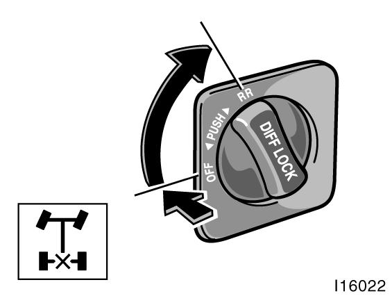 Arka diferansiyel kilitleme sistemi, yalnýzca araç kaygan ya da engebeli bir zeminde veya bir hendek içinde patinaj yaptýðý zaman kullanýlmak üzere tasarlanmýþtýr.