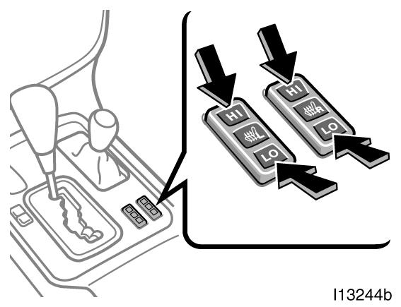 Koltuk ýsýtýcýlarý Bölüm 1-3 Emniyet Sistemleri Sol ön koltuk Otomatik þanzýmanlý araçlar Sað ön koltuk Koltuk ýsýtýcýsýný devreye almak için düðmenin HI (yüksek sýcaklýk) veya LO (düþük sýcaklýk)