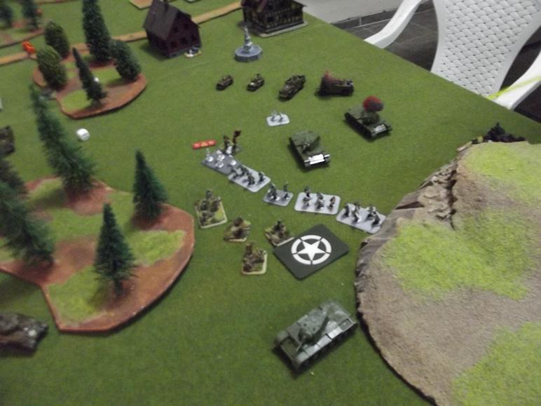 Muazzam ateş sonunda; tozlar dağıldıktan sonra masada kalan son takımları Shermanlar hücumlarıyla yok ettiler.
