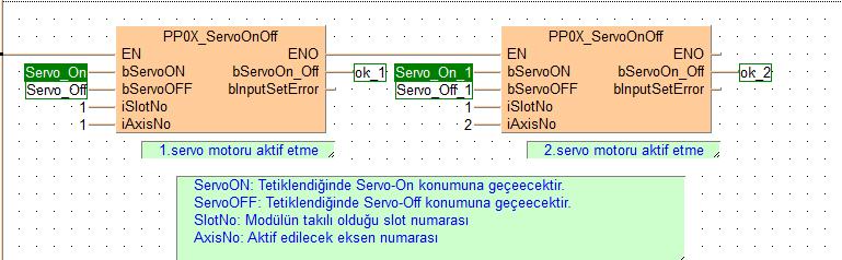 5.adım Servo motorlar On konumuna alınmalıdır. 6.