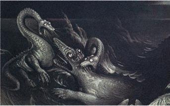 20 1. BÖLÜM Deniz sürüngenlerinin farklı grupları da İkinci Zaman ın denizlerini doldurmuştur: Hidrodinamik gövdeli ichtyosaurus lar (ihtiyozor), vücut yapıları fıçının içinden geçen bir yılanı