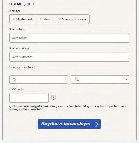 TAKIM OLUŞTURMA YOL HARİTASI Kaydınızı tamamlamak için ödeme bilgilerinizi