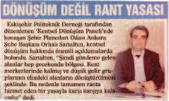 Afet Riski Altındaki Alanların Dönüştürülmesi Hakkındaki Kanun ve Uygulamaları 25 Eylül 2012 / Milliyet Ankara Gazetesi 6306 sayılı yasa ile afet riski taşıyan binaların tespiti ve akabinde yıkımına