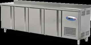 Soğutma Ekipmanları Cooling Equipments Tezgah Tipi Buzdolapları (Fanlı) Refrigerated Counters (Fan Cooling) - Çalışma aralığı; +0 º C, + 5 º C (tropikal 43 C) - Derin dondurucu için çalışma aralığı;
