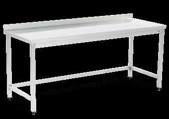 Tezgah, Raf, Davlumbaz Bench, Shelf, Hood Çalışma Tezgahı (Taban Rafsız) Work Table (Without Bottom Shelf) Kod Ebatlar Fiyat Code Dimension Price (mm) Euro M-TCT 096 900x600x850 250 M-TCT 116