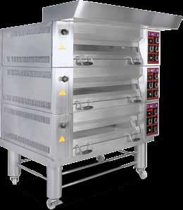 Fırınlar Ovens Gazlı Pasta Börek Fırını Dijital Gas Cake and Pastry Oven Digital - Pilot lamba. - Termostat kontrollü (60 o C - 300 o C) - Taban ateş tuğlalı.