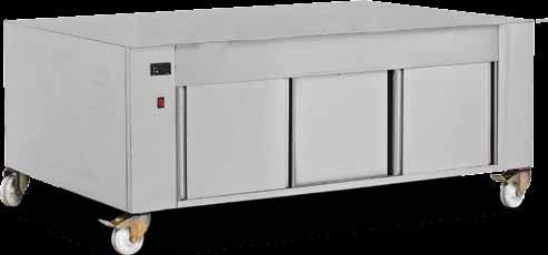 Fırınlar Ovens Fırın Alt Dolabı (Hareketli) Oven Bottom Cabinet (Mobile) Fırınlar Ovens - Paslanmaz çelik gövde AISI-304 (18/10) - Pilotlu paslanmaz çelik brülör. - LPG ve doğalgaz ısıtmalıdır.