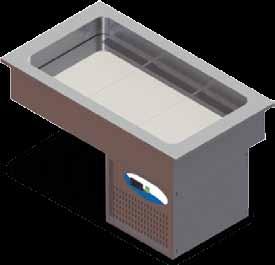 Teşhir Ürünleri Display Products Ankastre Soğutucular (Havuzlu) Drop In Coolers (With Container) - Çalışma aralığı; +0 º C, + 5 º C(tropikal 43º C) - 220 V-230 V -1 +N -50 60 Hz elektrik gücü.