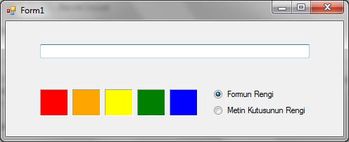 Uygulama No : 18 Uygulama Adı : Renk aktarımı Açıklama : Label (etiket) nesneleri kullanarak oluşturulmuş bir renk paletinin kullanımı.
