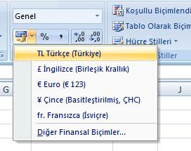 Ondalık Azalt: Hücre içine yazılan sayının ondalık basamağının azaltılmasını sağlar. Her tıklamada virgülden sonraki ondalık kısım azalır.