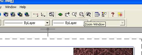 1- Standart araç çubuğundan Zoom Window düğmesini tıklayın. Ayrıca çekme menülerden View Zoom Window u da seçebilirsiniz. 2- pencersinden First corner: mesajını göreceksiniz.