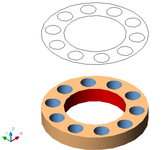 COPY EDGE : solidedit Kısa yol : Çekme Menü : Modify solids Editing Copy Edge Solid Editing Araç Çubuğu : Copy Edge Düğmesi Color Edge komutu ile, bir katı nesnenin bütün çizgilerini tek tek veya