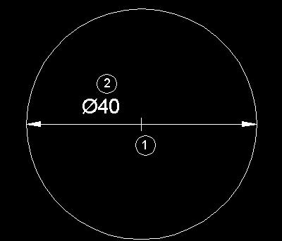 ) Specify radius of circle or [Diamater] <0>:20 (Çemberin yarı çapını 20 birim olarak giriyorum.