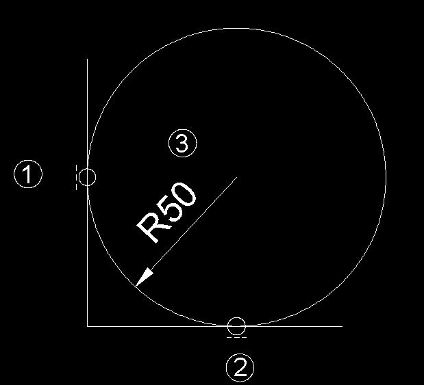 : Circle Specify center point for circle or [3p/2p/Ttr (tan tan radius): ( Çemberin merkez nokatasını işaretliyorum ) Specify center point for circle or [3p/2p/Ttr (tan tan radius):3p ( 3p 3 Points 