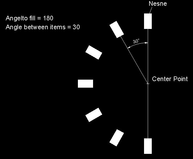 değerlerini vererek çoğaltma işlemini tamamlıyoruz. Angle to fill: Kopyalamanın yapılacağı toplam açısal bölge.